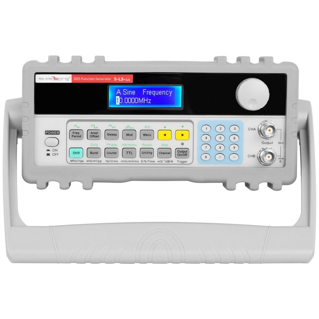 Generator laboratoryjny funkcyjny fal DDS 2 kanały LCD 1 μHz - 10 MHz Steinberg Systems Generator laboratoryjny funkcyjny fal DDS 2 kanały LCD 1 μHz - 10 MHz Steinberg Systems