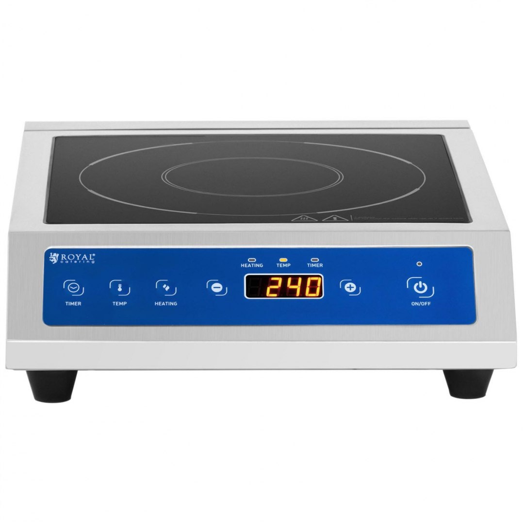 Kuchenka płyta indukcyjna nastawna 1 pole grzewcze śr. 26 cm LED 3500 W Royal Catering Kuchenka płyta indukcyjna nastawna 1 pole grzewcze śr. 26 cm LED 3500 W Royal Catering