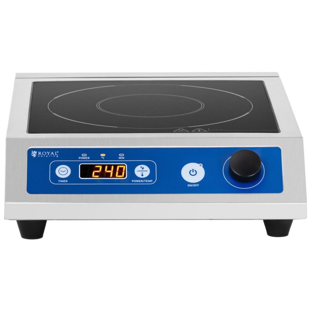 Kuchenka płyta indukcyjna przenośna 1 pole grzewcze śr. 26 cm LED 3500 W Royal Catering Kuchenka płyta indukcyjna przenośna 1 pole grzewcze śr. 26 cm LED 3500 W Royal Catering
