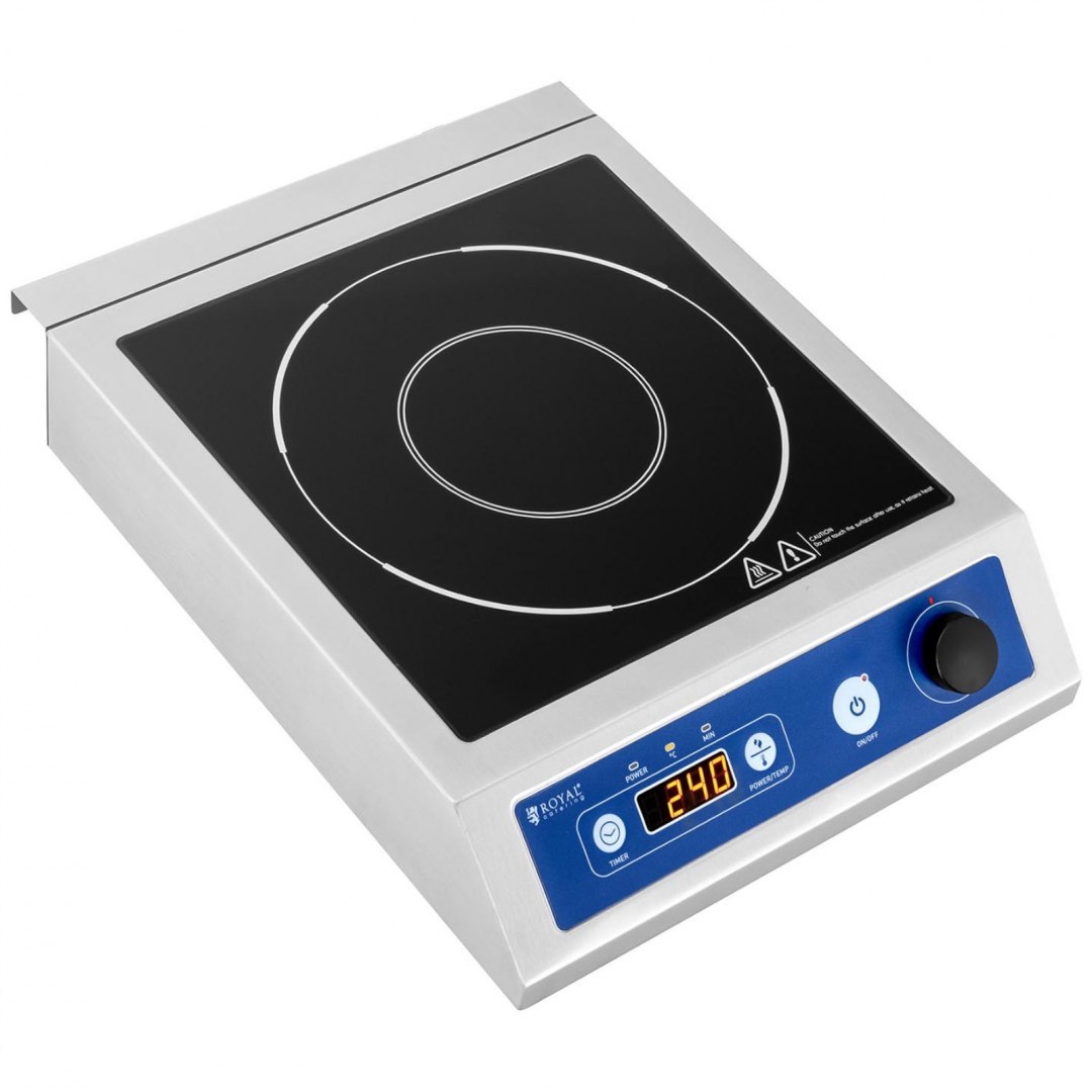 Kuchenka płyta indukcyjna przenośna 1 pole grzewcze śr. 26 cm LED 3500 W Royal Catering Kuchenka płyta indukcyjna przenośna 1 pole grzewcze śr. 26 cm LED 3500 W Royal Catering