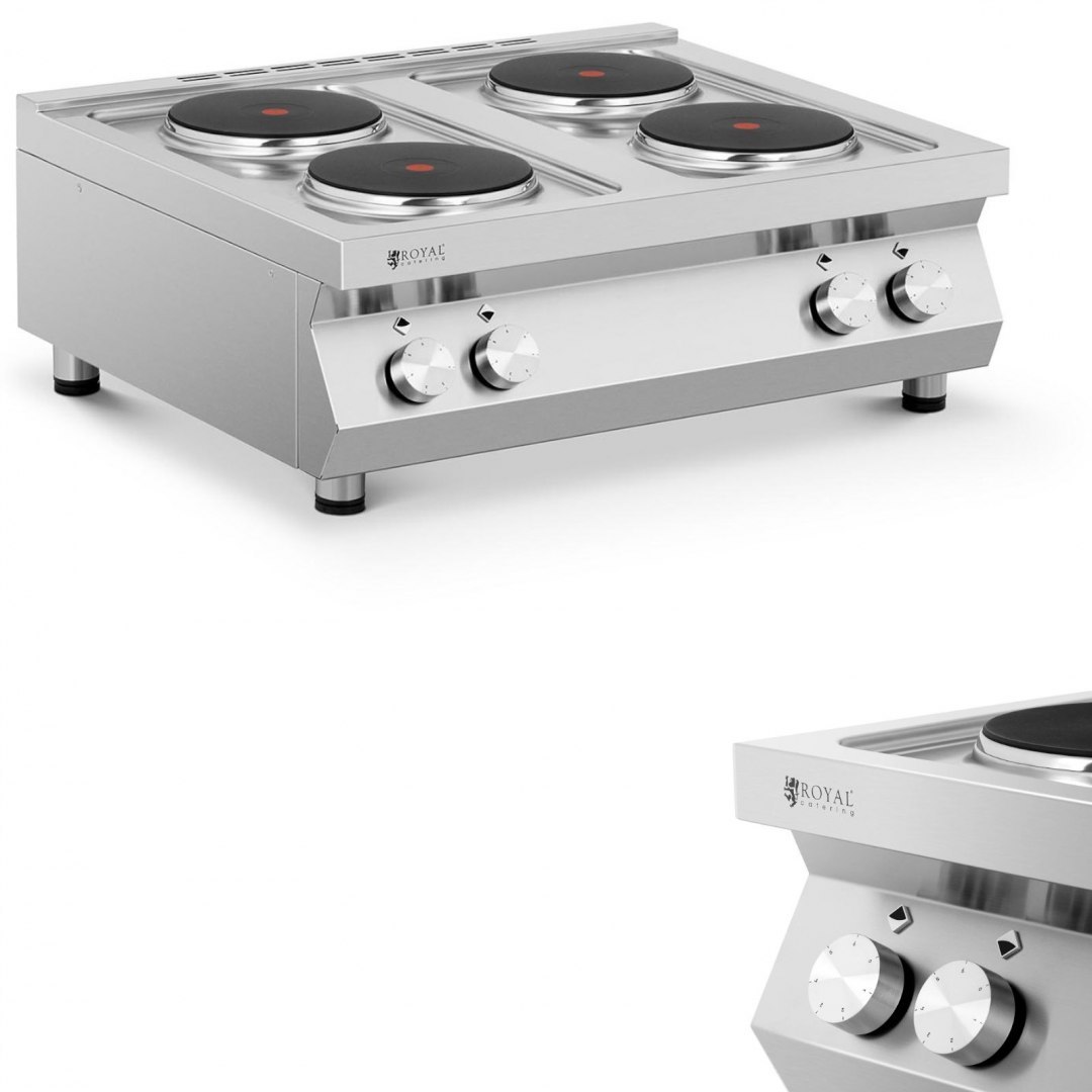 Kuchnia elektryczna 4-płytowa nastawna śr. 22 cm 4 x 2600 W 400 V ITALY Royal Catering Kuchnia elektryczna 4-płytowa nastawna śr. 22 cm 4 x 2600 W 400 V ITALY Royal Catering