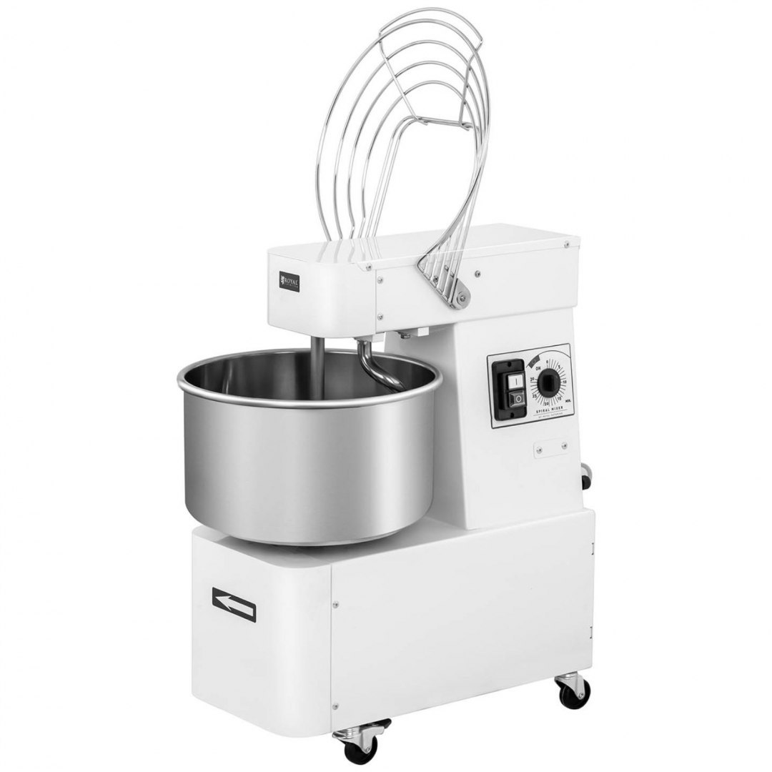 Miesiarka planetarna mikser spiralny do ciasta ze stałą dzieżą 22 l 56 kg/h 750 W ITALY Royal Catering Miesiarka planetarna mikser spiralny do ciasta ze stałą dzieżą 22 l 56 kg/h 750 W ITALY Royal Catering