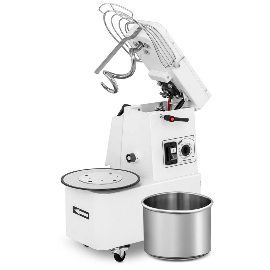 Miesiarka spiralna mikser spiralny do ciasta z wyjmowaną dzieżą 10 l 35 kg/h 370 W ITALY Royal Catering Miesiarka spiralna mikser spiralny do ciasta z wyjmowaną dzieżą 10 l 35 kg/h 370 W ITALY Royal Catering