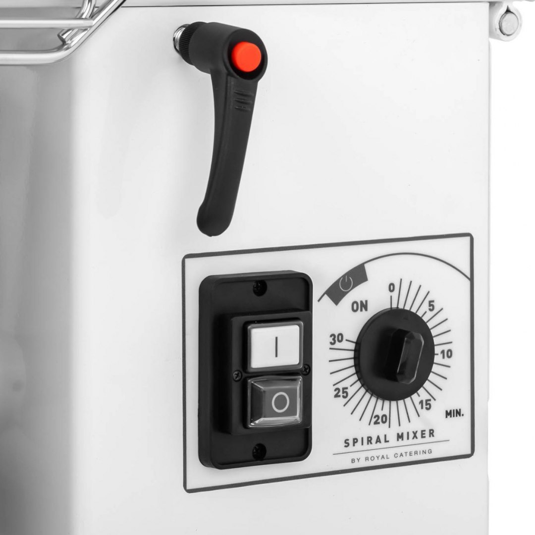 Miesiarka spiralna mikser spiralny do ciasta z wyjmowaną dzieżą 10 l 35 kg/h 370 W ITALY Royal Catering Miesiarka spiralna mikser spiralny do ciasta z wyjmowaną dzieżą 10 l 35 kg/h 370 W ITALY Royal Catering