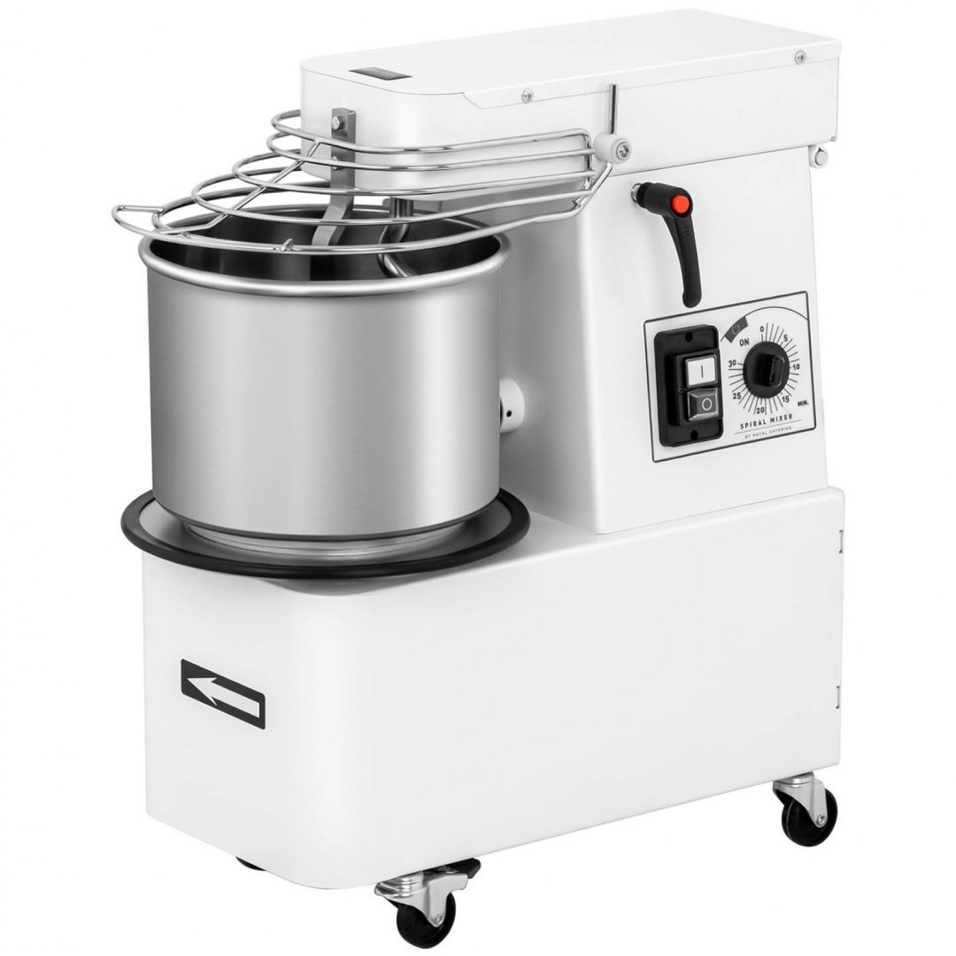 Miesiarka spiralna mikser spiralny do ciasta z wyjmowaną dzieżą 10 l 35 kg/h 370 W ITALY Royal Catering Miesiarka spiralna mikser spiralny do ciasta z wyjmowaną dzieżą 10 l 35 kg/h 370 W ITALY Royal Catering