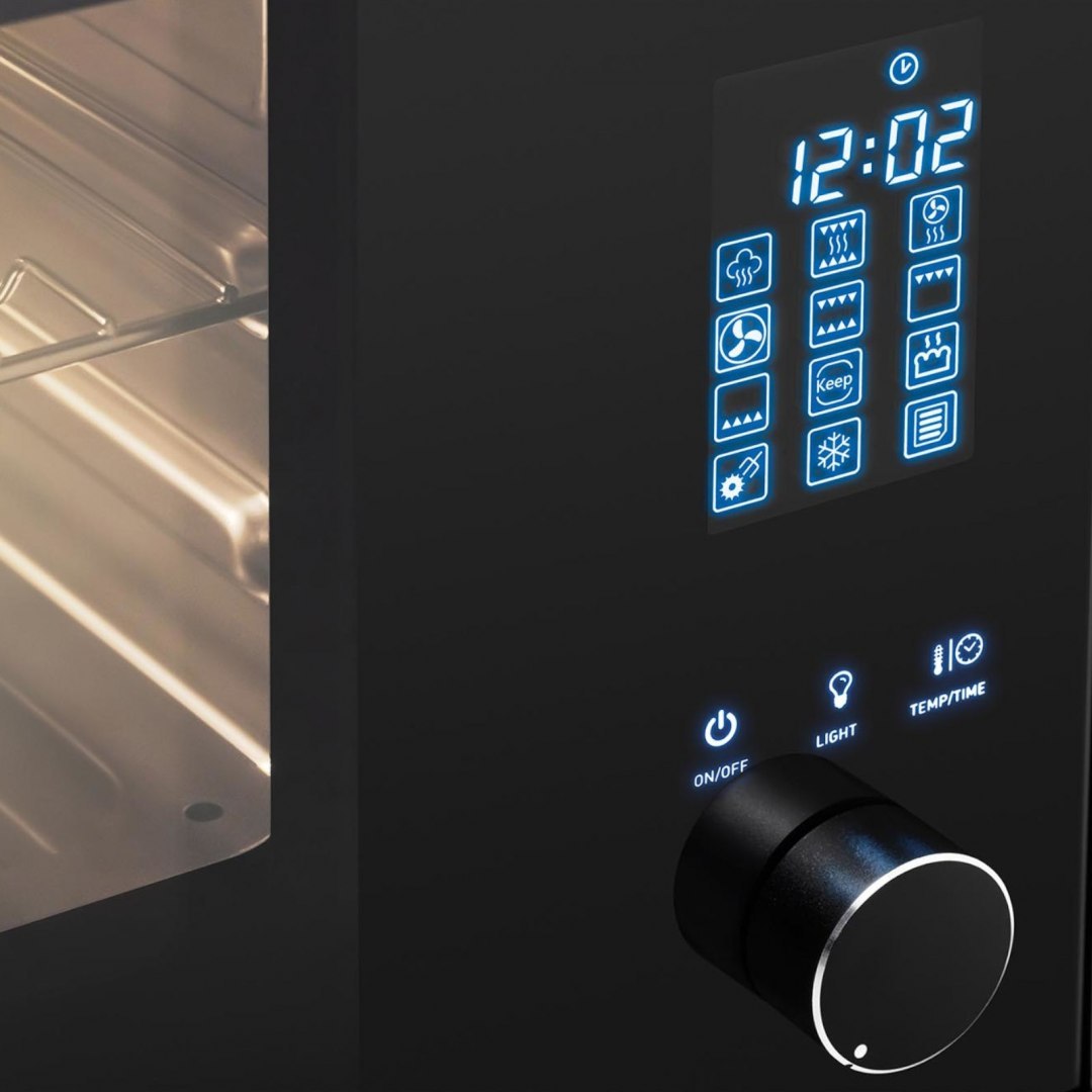 Piekarnik konwekcyjny gastronomiczny z funkcją pary 3 poziomy stal 2100 W Royal Catering Piekarnik konwekcyjny gastronomiczny z funkcją pary 3 poziomy stal 2100 W Royal Catering