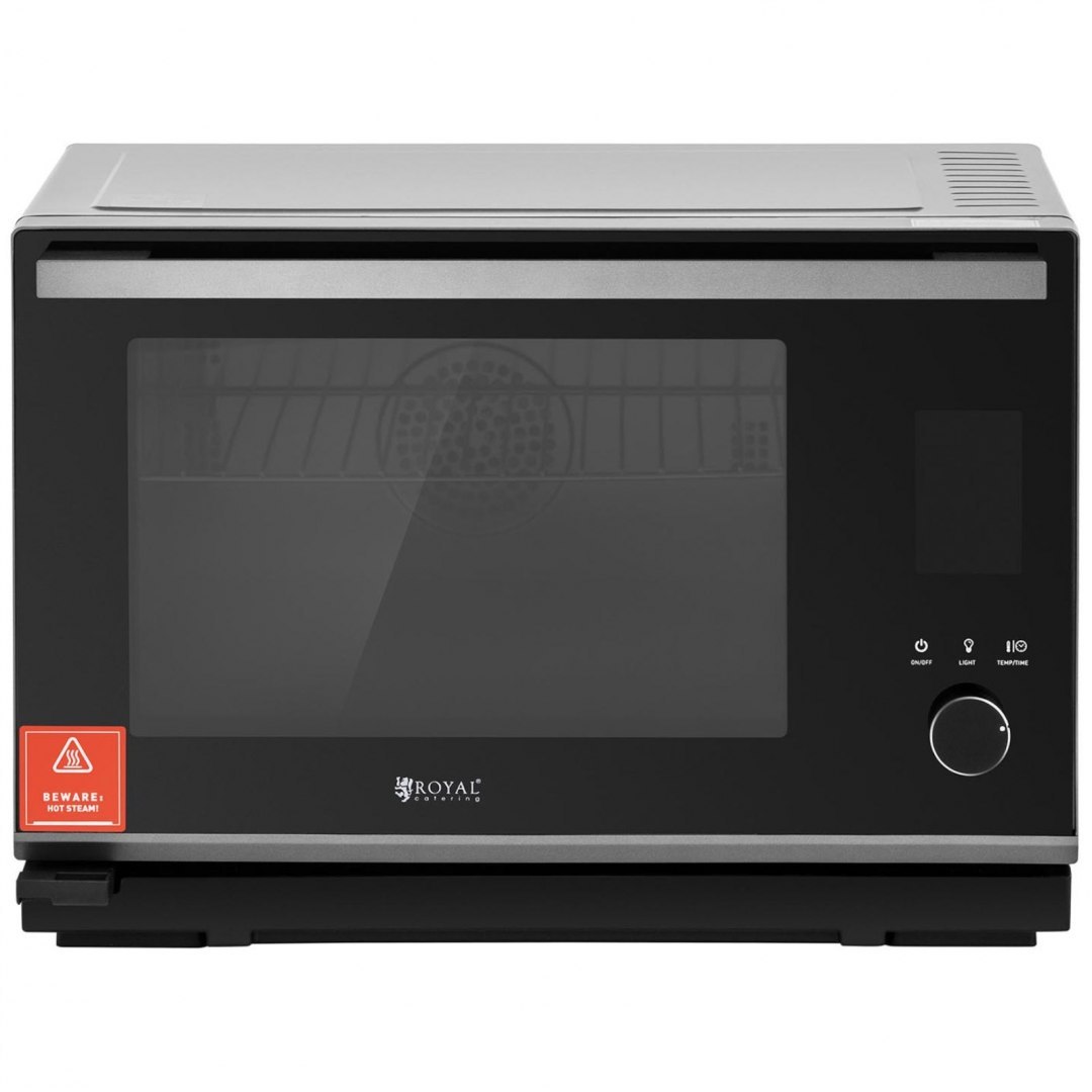 Piekarnik konwekcyjny gastronomiczny z funkcją pary 3 poziomy stal 2100 W Royal Catering Piekarnik konwekcyjny gastronomiczny z funkcją pary 3 poziomy stal 2100 W Royal Catering