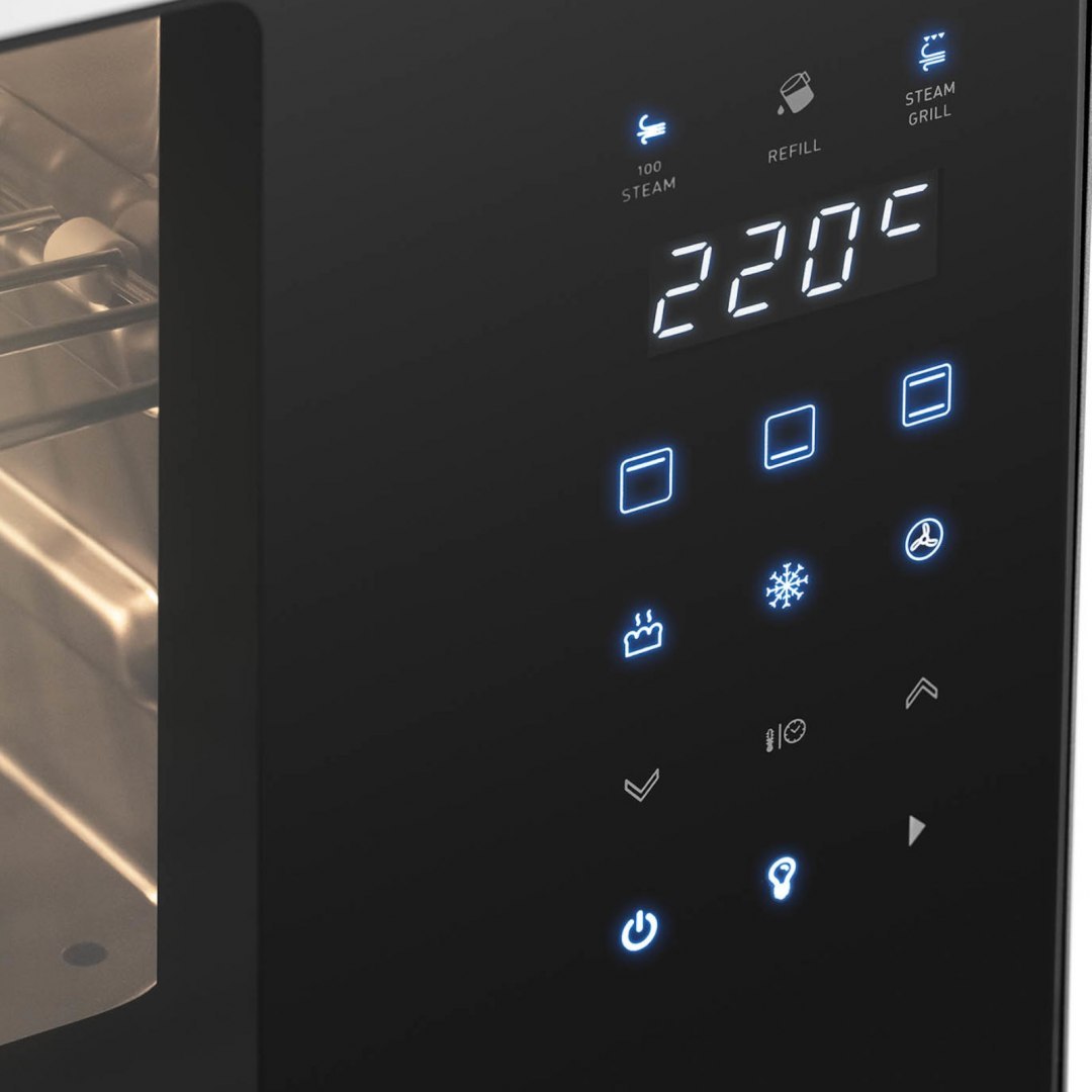 Piekarnik piec konwekcyjny z funkcją pary 3 poziomy stal 2100 W Royal Catering Piekarnik piec konwekcyjny z funkcją pary 3 poziomy stal 2100 W Royal Catering
