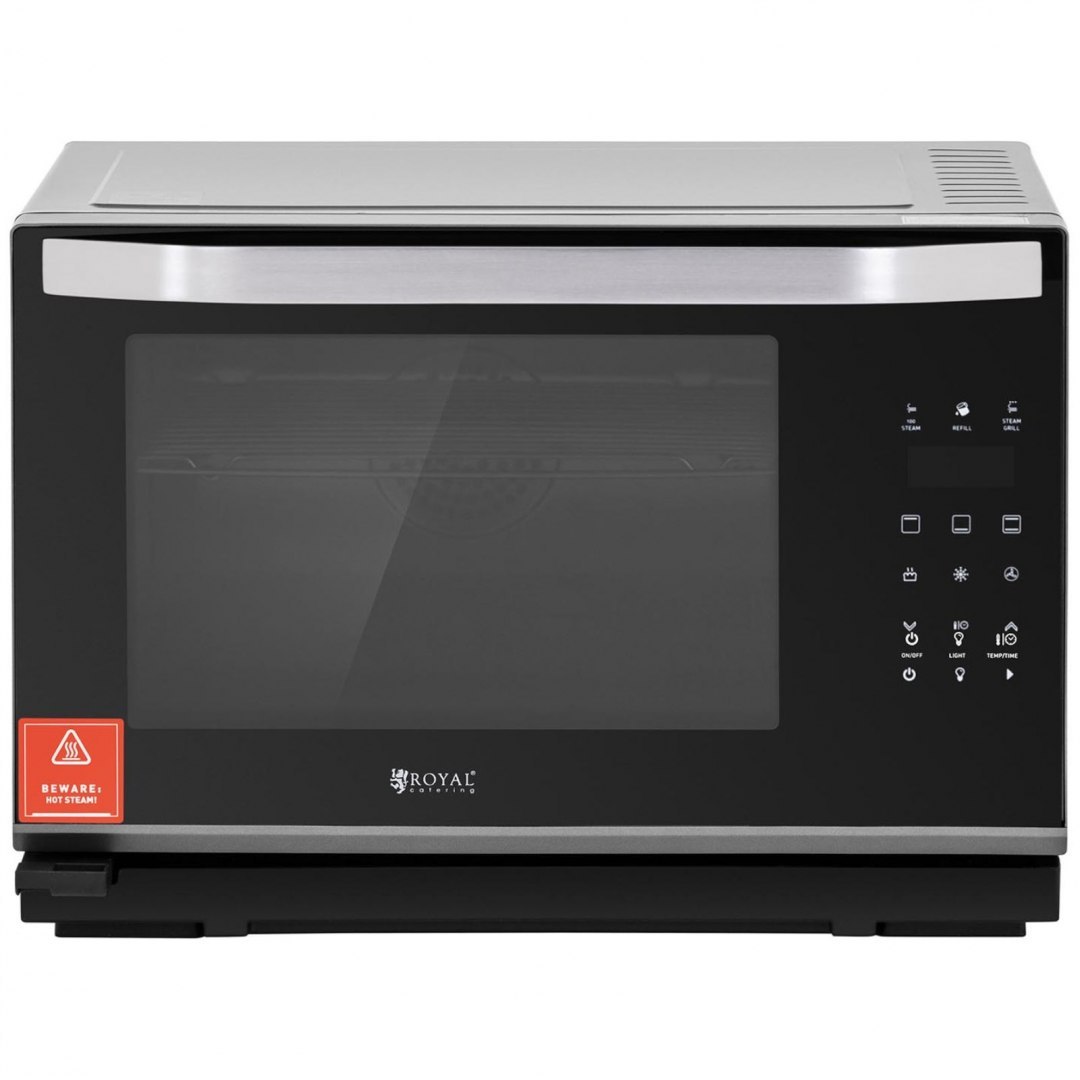 Piekarnik piec konwekcyjny z funkcją pary 3 poziomy stal 2100 W Royal Catering Piekarnik piec konwekcyjny z funkcją pary 3 poziomy stal 2100 W Royal Catering
