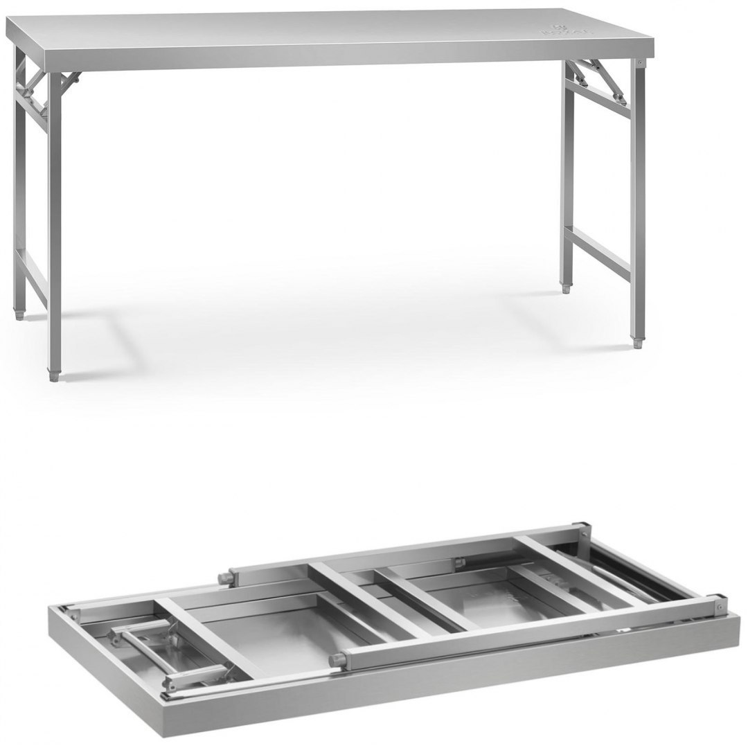 Stół ze stali nierdzewnej cateringowy składany 180 x 60 cm Royal Catering Stół ze stali nierdzewnej cateringowy składany 180 x 60 cm Royal Catering