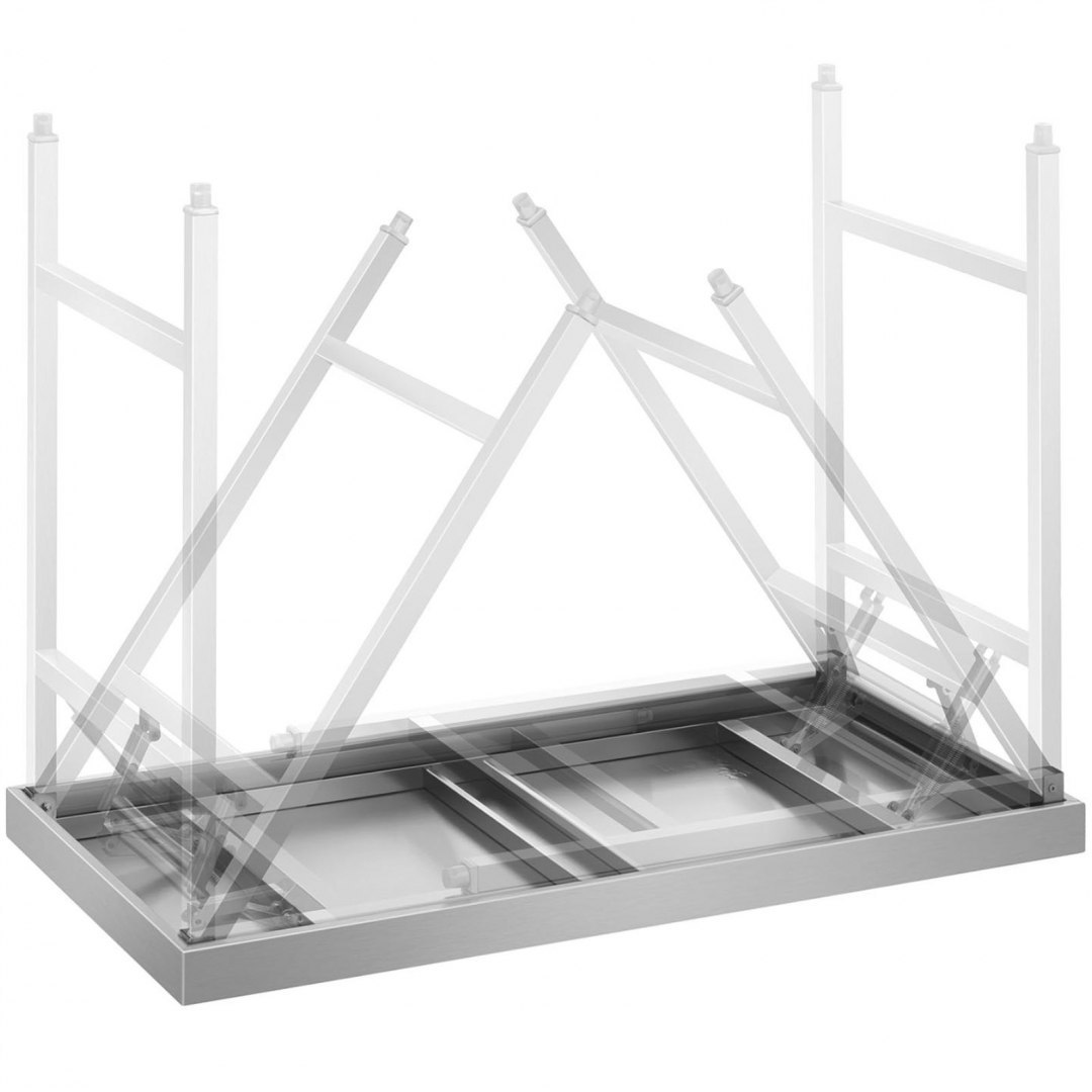 Stół ze stali nierdzewnej cateringowy składany 180 x 60 cm Royal Catering Stół ze stali nierdzewnej cateringowy składany 180 x 60 cm Royal Catering