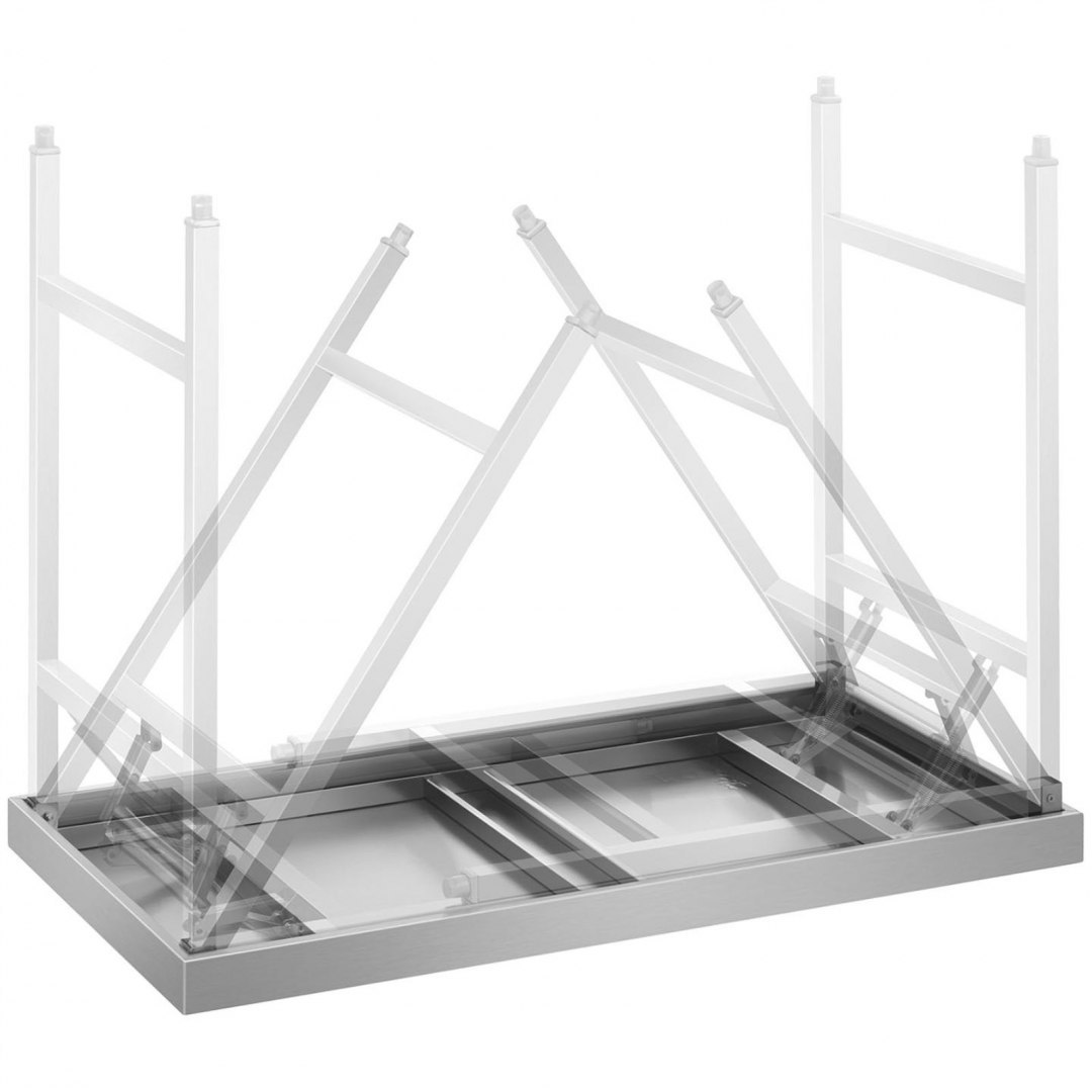 Stół ze stali nierdzewnej laboratoryjny składany 120 x 70 cm Royal Catering Stół ze stali nierdzewnej laboratoryjny składany 120 x 70 cm Royal Catering