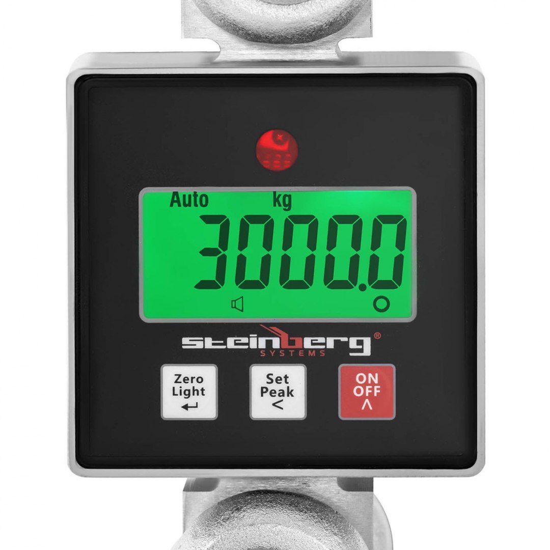 Waga hakowa podwieszana magazynowa z pilotem LCD do 3000 kg Steinberg Systems Waga hakowa podwieszana magazynowa z pilotem LCD do 3000 kg Steinberg Systems