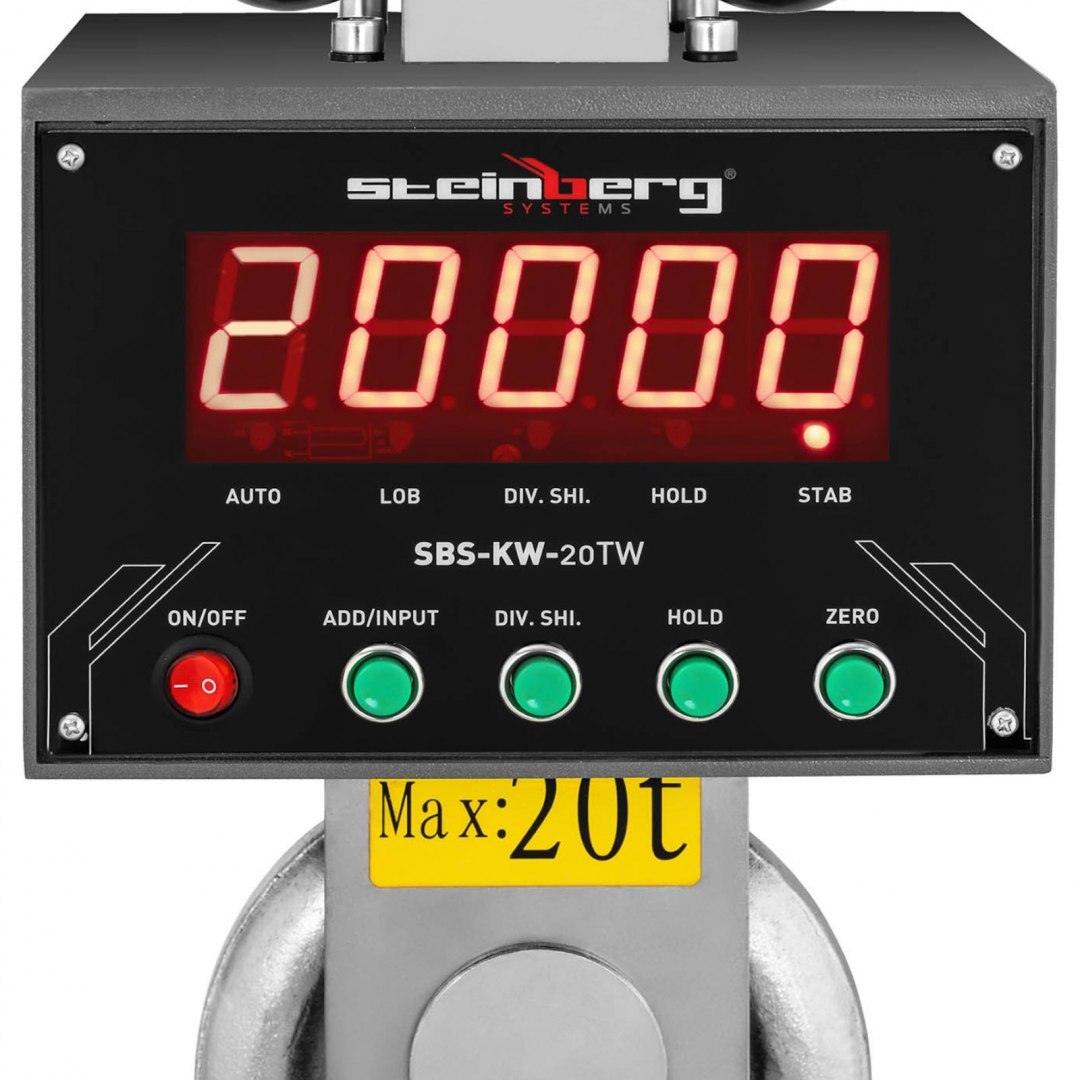 Waga hakowa podwieszana magazynowa z pilotem LED do 20000 kg Steinberg Systems Waga hakowa podwieszana magazynowa z pilotem LED do 20000 kg Steinberg Systems