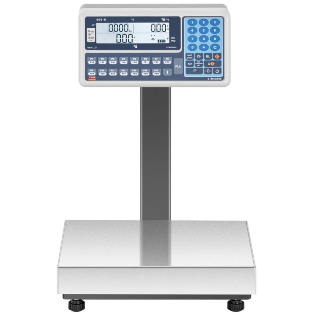 Waga handlowa magazynowa interfejs RS232 30 kg / 0,01 kg LCD M LEGALIZACJA TEM Waga handlowa magazynowa interfejs RS232 30 kg / 0,01 kg LCD M LEGALIZACJA TEM