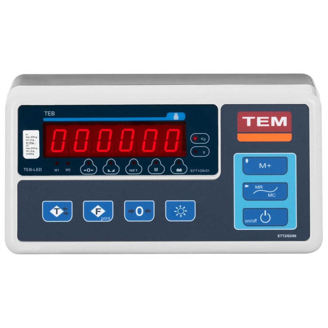 Waga najazdowa interfejs RS232 600 kg / 100g LED M LEGALIZACJA TEM Waga najazdowa interfejs RS232 600 kg / 100g LED M LEGALIZACJA TEM