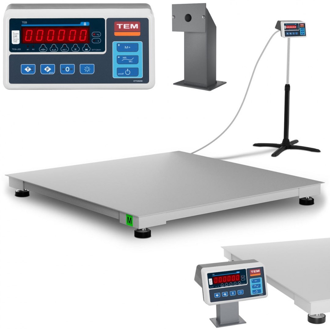Waga platformowa przemysłowa interfejs RS232 1500 kg / 500 g LED M LEGALIZACJA TEM Waga platformowa przemysłowa interfejs RS232 1500 kg / 500 g LED M LEGALIZACJA TEM