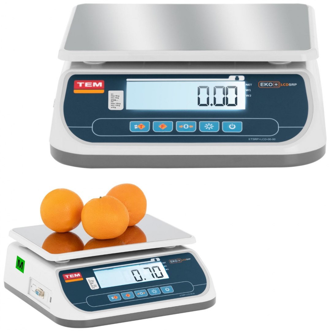 Waga sklepowa handlowa 15 kg / 5 g LCD M LEGALIZACJA TEM Waga sklepowa handlowa 15 kg / 5 g LCD M LEGALIZACJA TEM