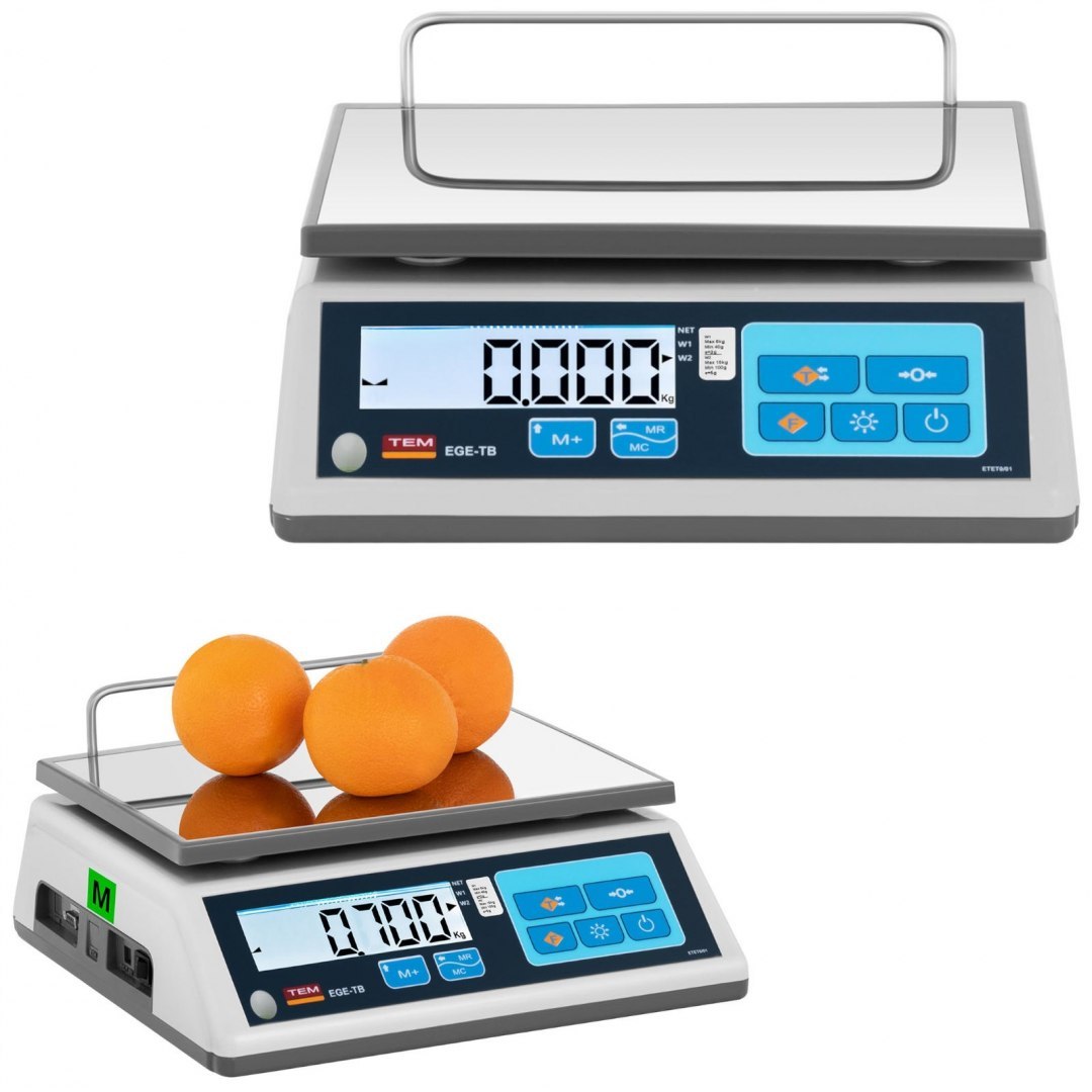 Waga sklepowa handlowa 15 kg / 5 g LCD M LEGALIZACJA TEM Waga sklepowa handlowa 15 kg / 5 g LCD M LEGALIZACJA TEM