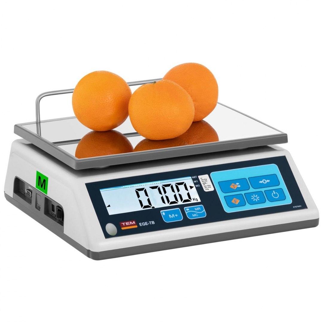 Waga sklepowa handlowa 15 kg / 5 g LCD M LEGALIZACJA TEM Waga sklepowa handlowa 15 kg / 5 g LCD M LEGALIZACJA TEM