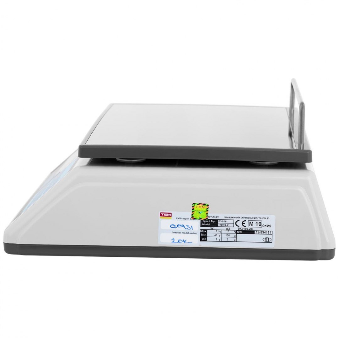 Waga sklepowa handlowa 15 kg / 5 g LCD M LEGALIZACJA TEM Waga sklepowa handlowa 15 kg / 5 g LCD M LEGALIZACJA TEM