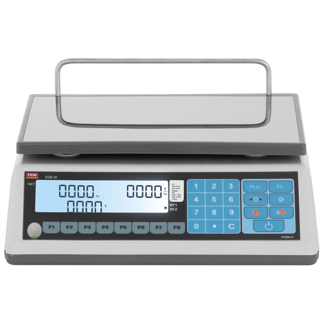 Waga sklepowa handlowa 15 kg / 5 g LCD M LEGALIZACJA TEM Waga sklepowa handlowa 15 kg / 5 g LCD M LEGALIZACJA TEM
