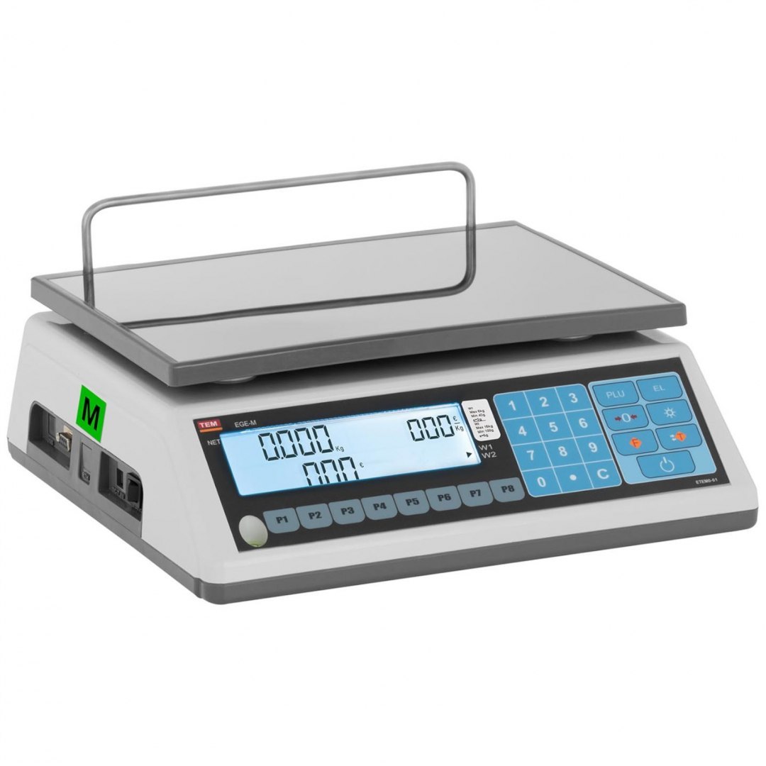 Waga sklepowa handlowa 15 kg / 5 g LCD M LEGALIZACJA TEM Waga sklepowa handlowa 15 kg / 5 g LCD M LEGALIZACJA TEM