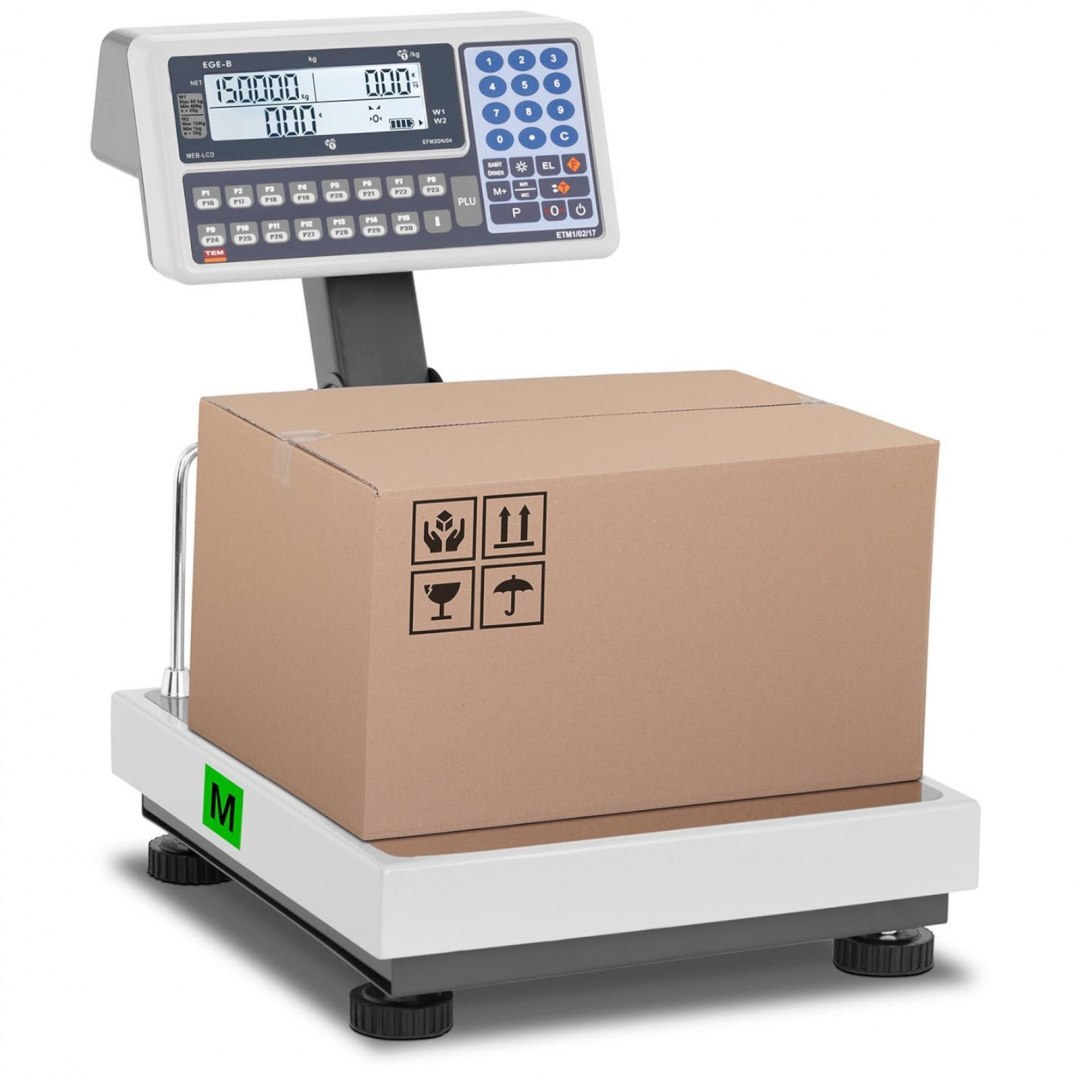 Waga sklepowa handlowa 150 kg / 0,05 kg LCD M LEGALIZACJA TEM Waga sklepowa handlowa 150 kg / 0,05 kg LCD M LEGALIZACJA TEM