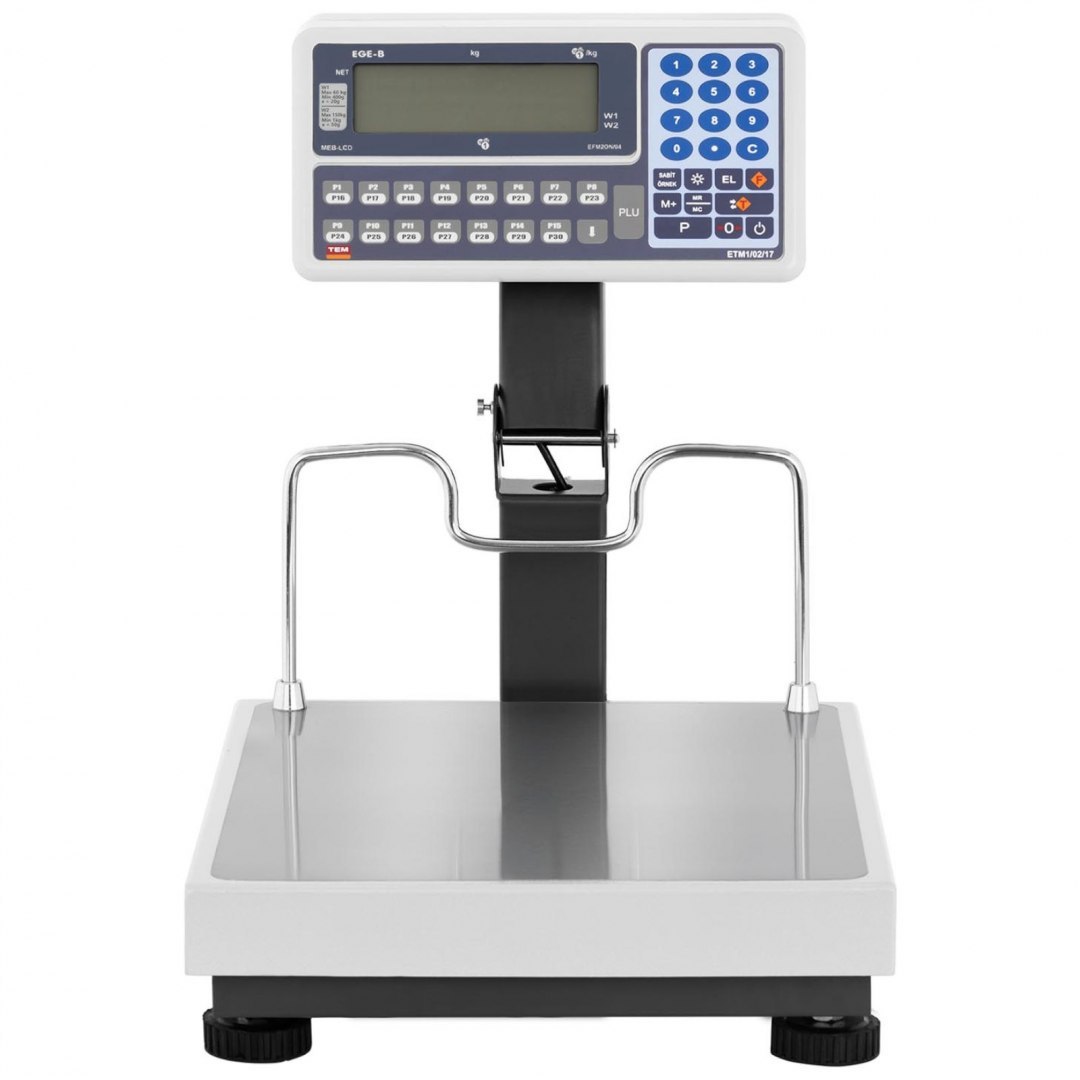 Waga sklepowa handlowa 150 kg / 0,05 kg LCD M LEGALIZACJA TEM Waga sklepowa handlowa 150 kg / 0,05 kg LCD M LEGALIZACJA TEM
