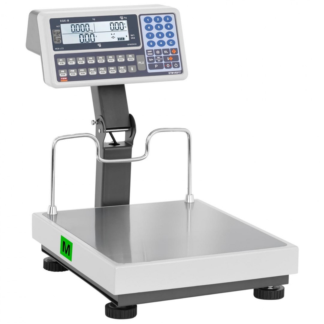 Waga sklepowa handlowa 150 kg / 0,05 kg LCD M LEGALIZACJA TEM Waga sklepowa handlowa 150 kg / 0,05 kg LCD M LEGALIZACJA TEM