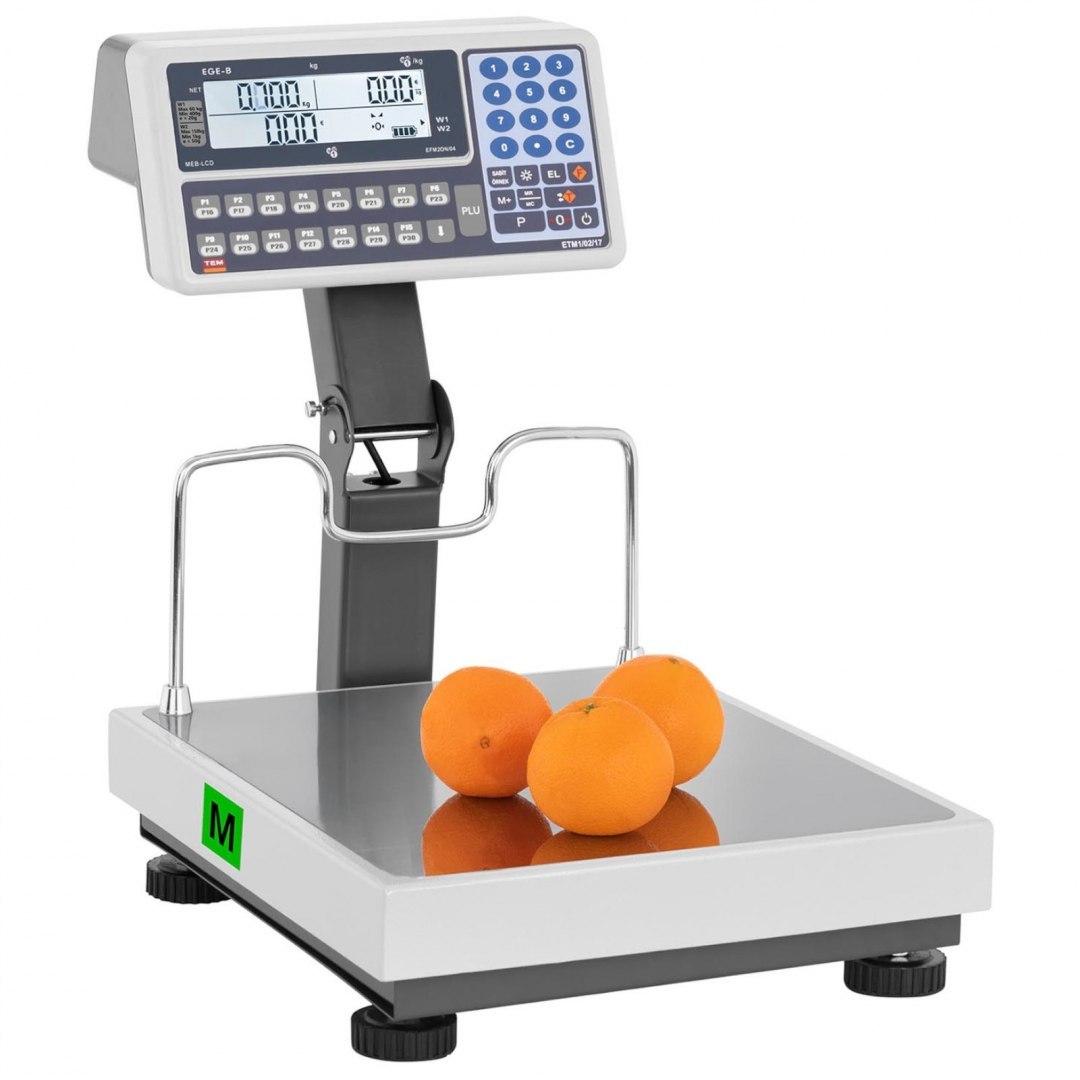 Waga sklepowa handlowa 150 kg / 0,05 kg LCD M LEGALIZACJA TEM Waga sklepowa handlowa 150 kg / 0,05 kg LCD M LEGALIZACJA TEM