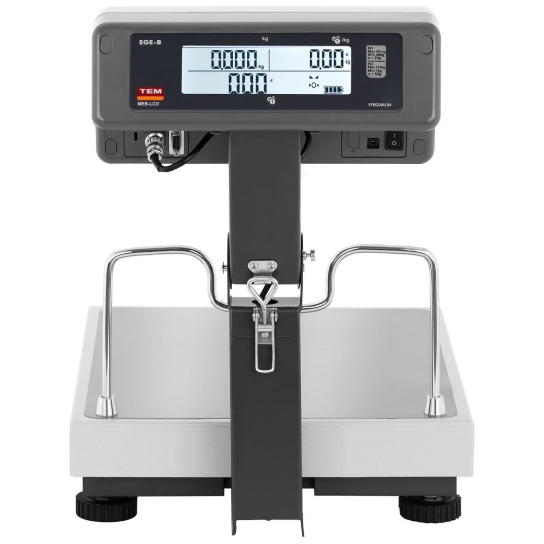 Waga sklepowa handlowa 150 kg / 0,05 kg LCD M LEGALIZACJA TEM Waga sklepowa handlowa 150 kg / 0,05 kg LCD M LEGALIZACJA TEM