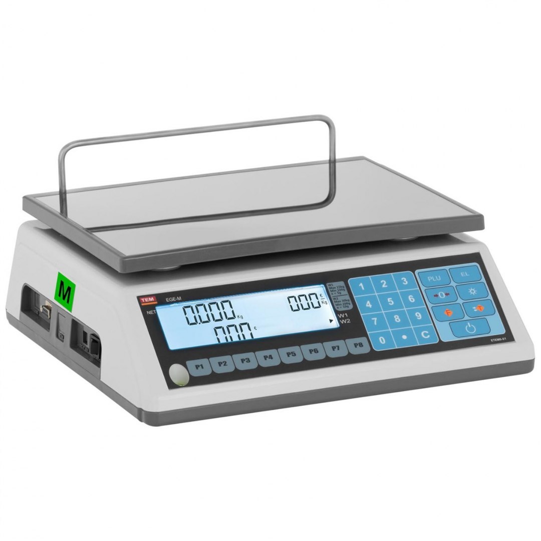 Waga sklepowa handlowa 30 kg / 10 g LCD M LEGALIZACJA TEM Waga sklepowa handlowa 30 kg / 10 g LCD M LEGALIZACJA TEM
