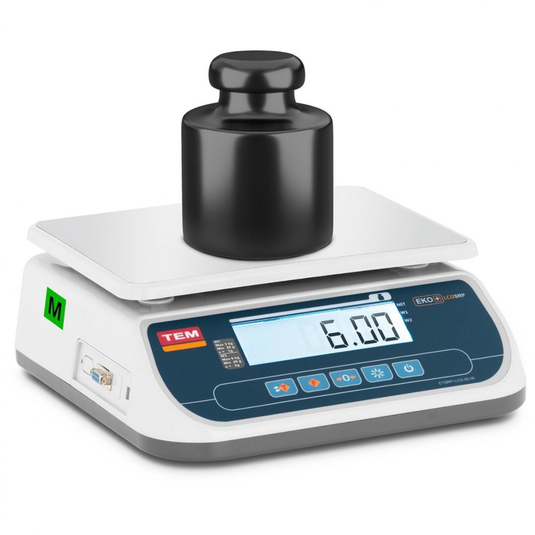Waga sklepowa handlowa 6 kg / 2 g LCD M LEGALIZACJA TEM Waga sklepowa handlowa 6 kg / 2 g LCD M LEGALIZACJA TEM