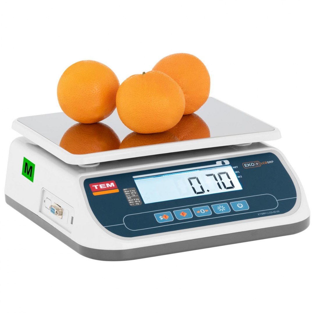 Waga sklepowa handlowa 6 kg / 2 g LCD M LEGALIZACJA TEM Waga sklepowa handlowa 6 kg / 2 g LCD M LEGALIZACJA TEM