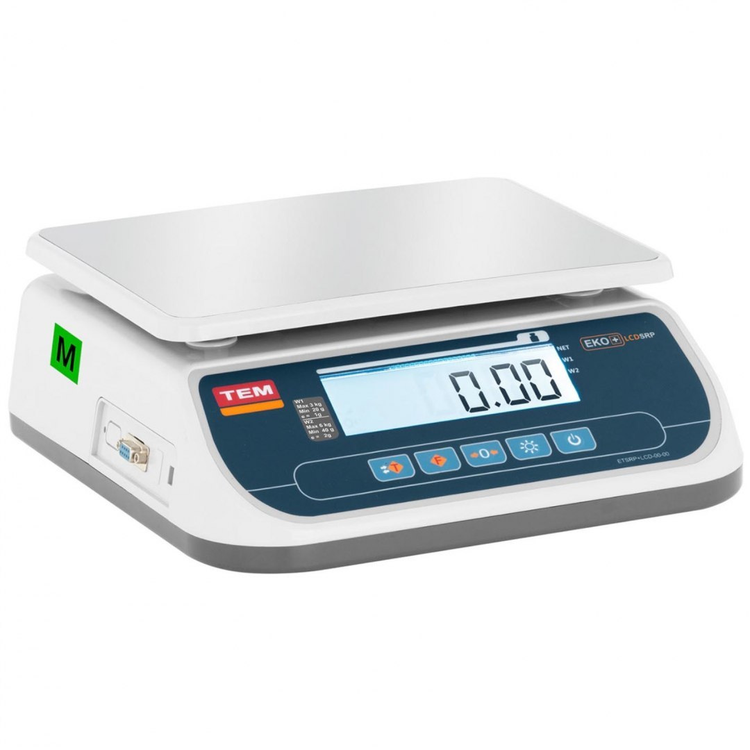 Waga sklepowa handlowa 6 kg / 2 g LCD M LEGALIZACJA TEM Waga sklepowa handlowa 6 kg / 2 g LCD M LEGALIZACJA TEM