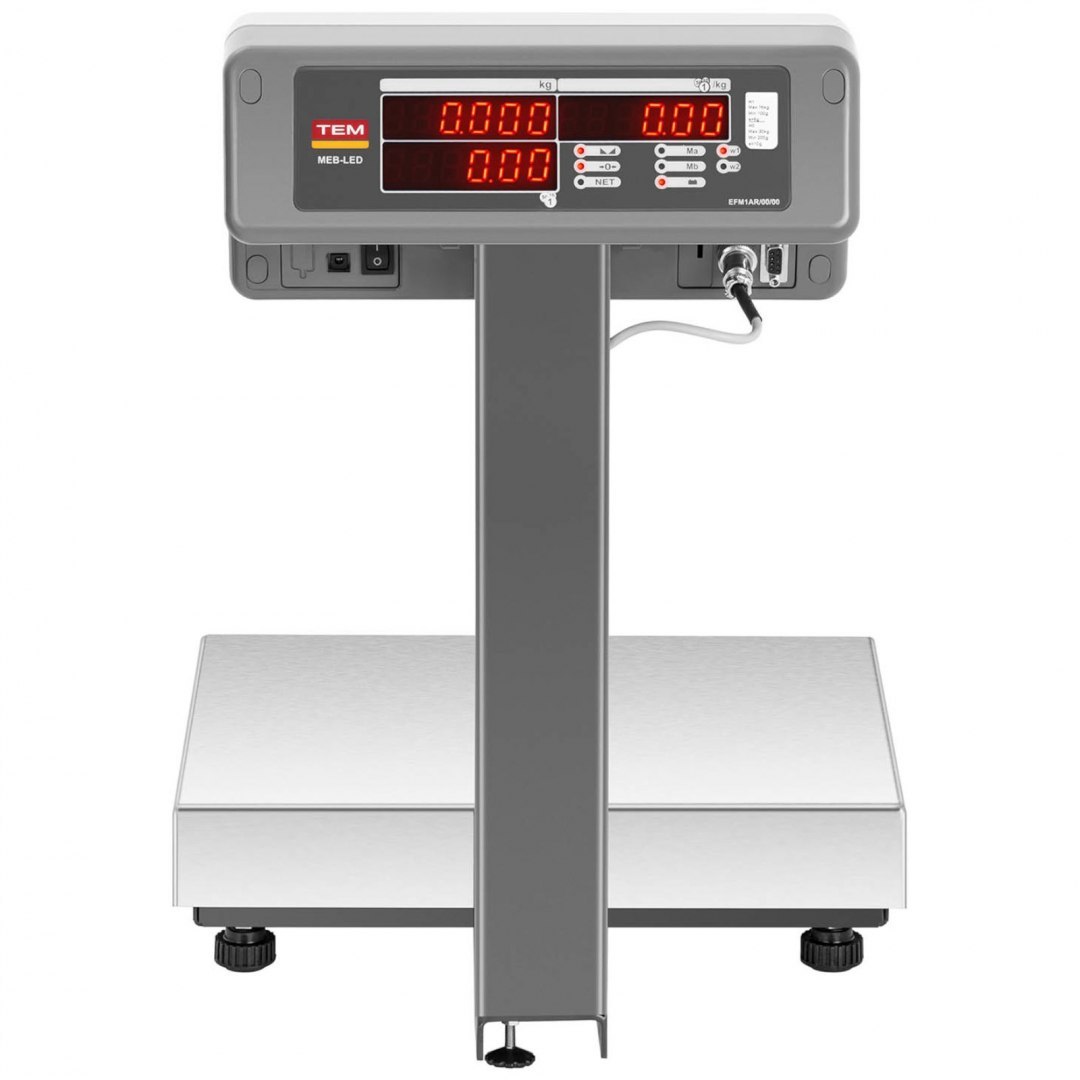Waga sklepowa handlowa interfejs RS232 30 kg / 0,01 kg LED M LEGALIZACJA TEM Waga sklepowa handlowa interfejs RS232 30 kg / 0,01 kg LED M LEGALIZACJA TEM