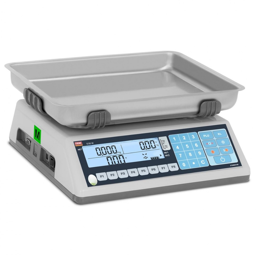 Waga sklepowa handlowa interfejs RS232 PLU 15 kg / 5 g LCD M LEGALIZACJA TEM Waga sklepowa handlowa interfejs RS232 PLU 15 kg / 5 g LCD M LEGALIZACJA TEM