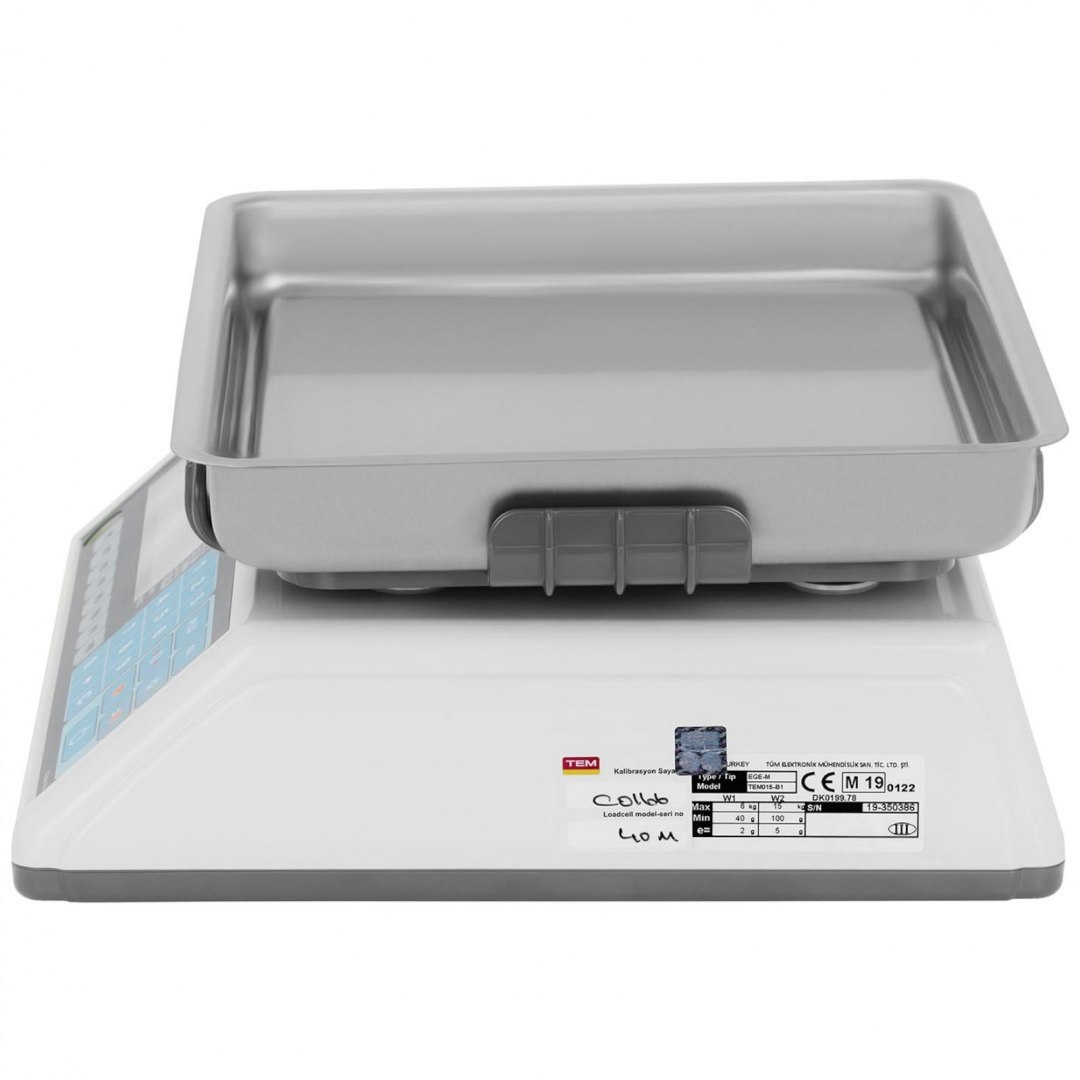 Waga sklepowa handlowa interfejs RS232 PLU 15 kg / 5 g LCD M LEGALIZACJA TEM Waga sklepowa handlowa interfejs RS232 PLU 15 kg / 5 g LCD M LEGALIZACJA TEM