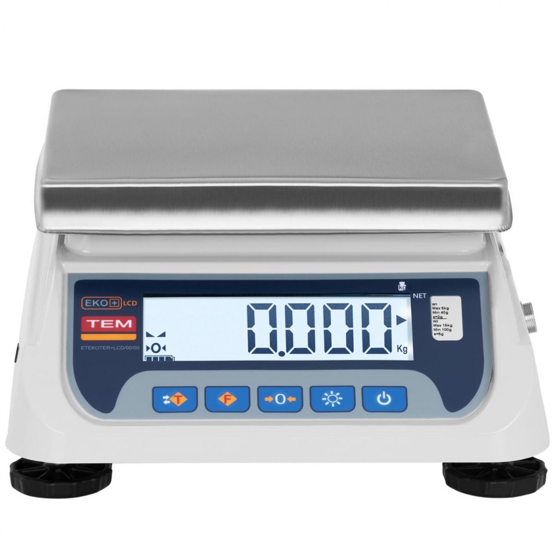 Waga stołowa 2 platformy interfejs RS232 15 kg / 5 g LCD M LEGALIZACJA TEM Waga stołowa 2 platformy interfejs RS232 15 kg / 5 g LCD M LEGALIZACJA TEM
