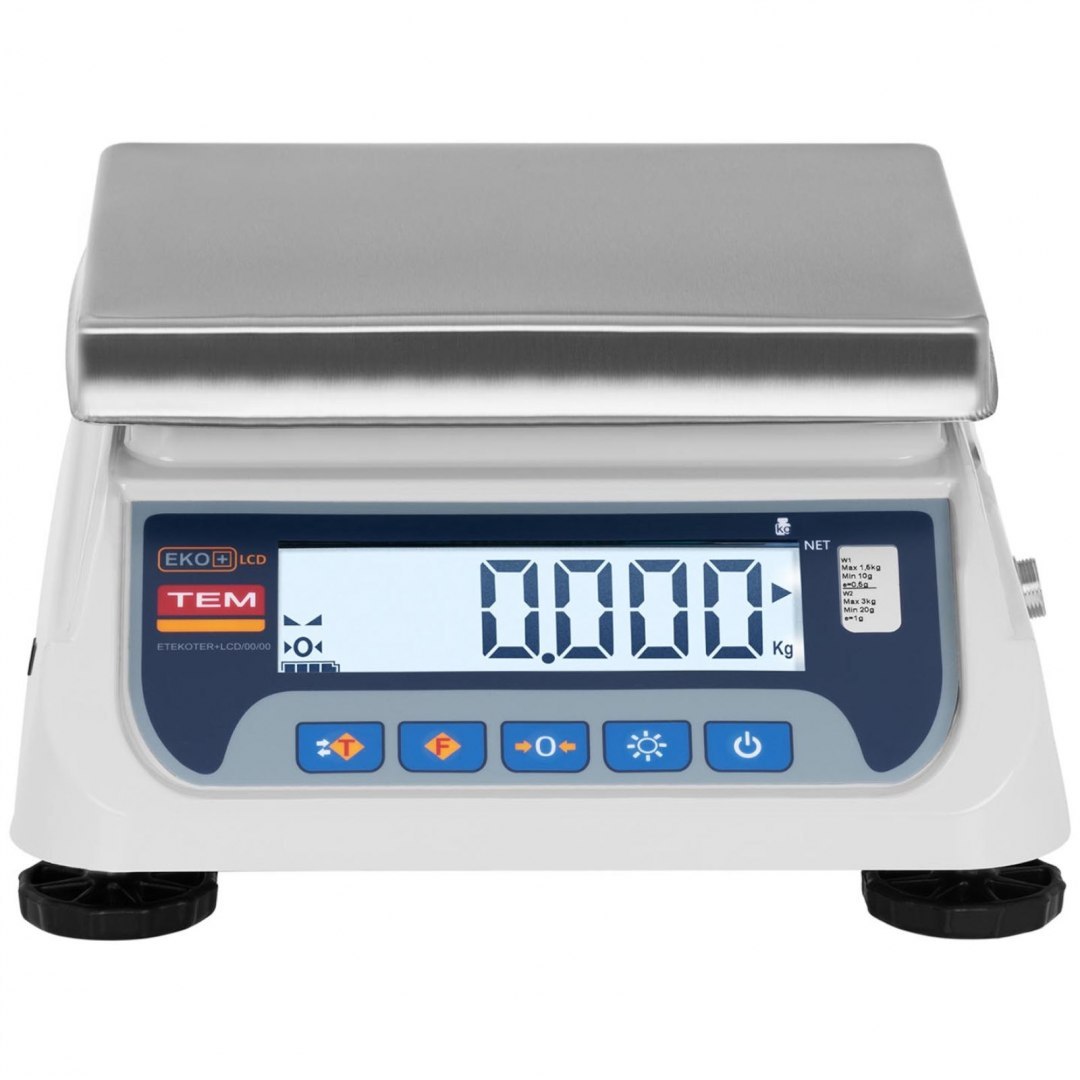 Waga stołowa 2 platformy interfejs RS232 3 kg / 1 g LCD M LEGALIZACJA TEM Waga stołowa 2 platformy interfejs RS232 3 kg / 1 g LCD M LEGALIZACJA TEM