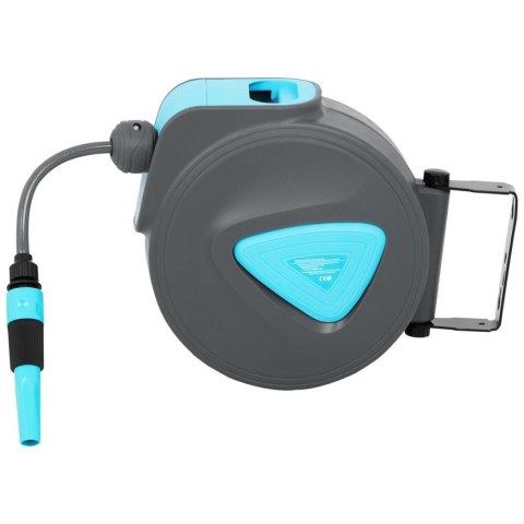 Wąż ogrodowy z automatycznym bębnem ściennym 10 m + 1 m 5/6'' Hillvert Wąż ogrodowy z automatycznym bębnem ściennym 10 m + 1 m 5/6'' Hillvert