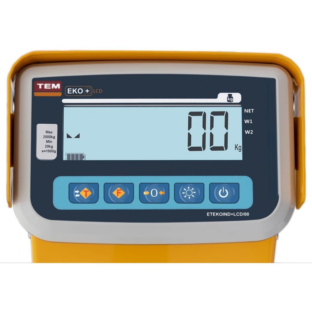 Wózek paletowy paleciak z wagą do 2000 kg dł. wideł 1150 mm LCD TEM Wózek paletowy paleciak z wagą do 2000 kg dł. wideł 1150 mm LCD TEM