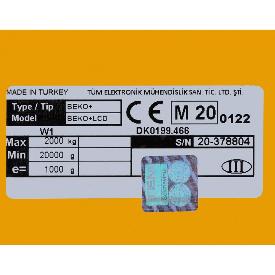 Wózek paletowy paleciak z wagą do 2000 kg dł. wideł 1150 mm LCD TEM Wózek paletowy paleciak z wagą do 2000 kg dł. wideł 1150 mm LCD TEM