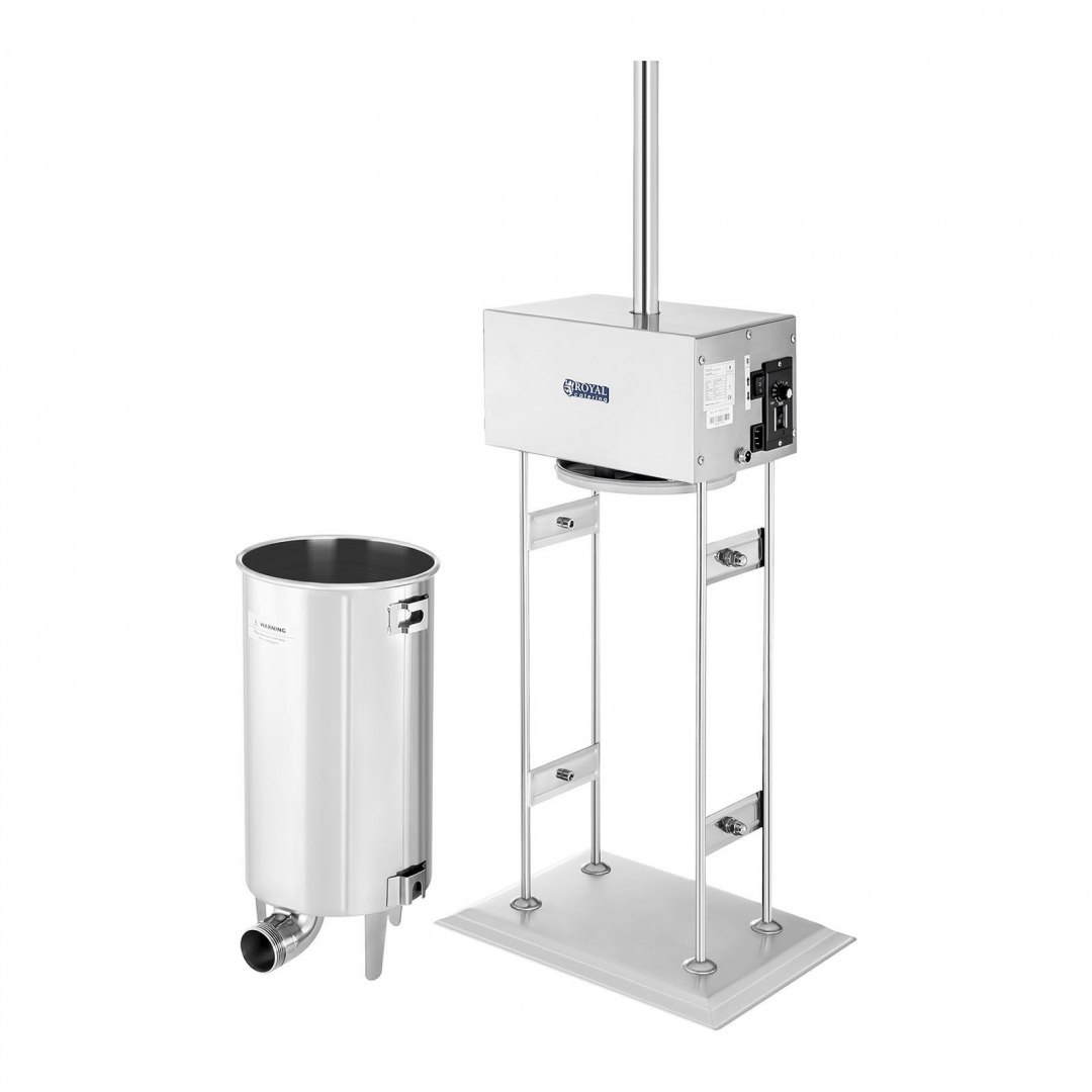 Napełniacz nadziewarka do kiełbasy elektryczny z silnikiem Royal Catering + 4 lejki 15L Royal Catering Napełniacz nadziewarka do kiełbasy elektryczny z silnikiem Royal Catering + 4 lejki 15L Royal Catering