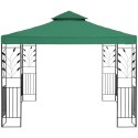 Pawilon ogrodowy altana z ornamentem składana 3 x 3 x 2.6 m zielony UNIPRODO