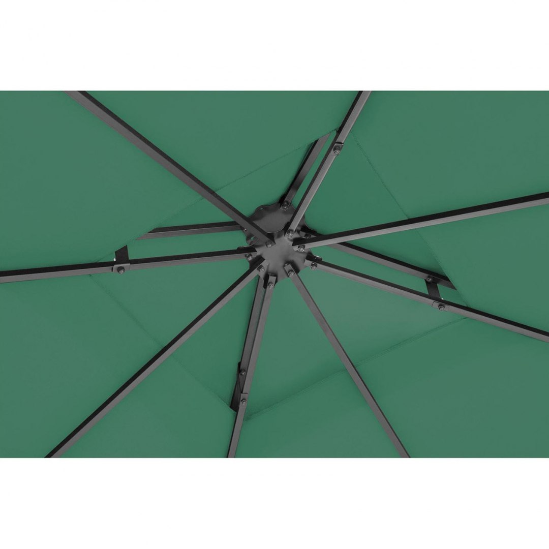 Pawilon ogrodowy altana z ornamentem składana 3 x 3 x 2.6 m zielony UNIPRODO Pawilon ogrodowy altana z ornamentem składana 3 x 3 x 2.6 m zielony UNIPRODO