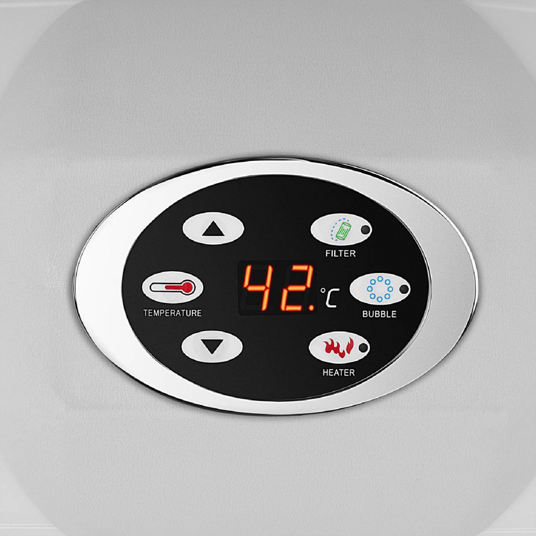 Jacuzzi ogrodowe dmuchane z masażem 6 osobowe 42C 900 l niebieskie UNIPRODO Jacuzzi ogrodowe dmuchane z masażem 6 osobowe 42C 900 l niebieskie UNIPRODO