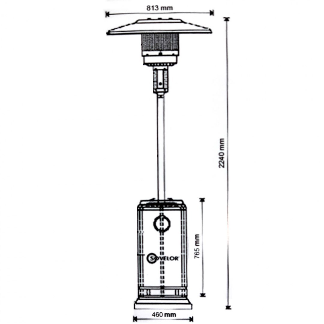 Lampa grzewcza gazowa parasol grzewczy ETNA BIAŁA na gaz PB LPG MEVA Lampa grzewcza gazowa parasol grzewczy ETNA BIAŁA na gaz PB LPG MEVA