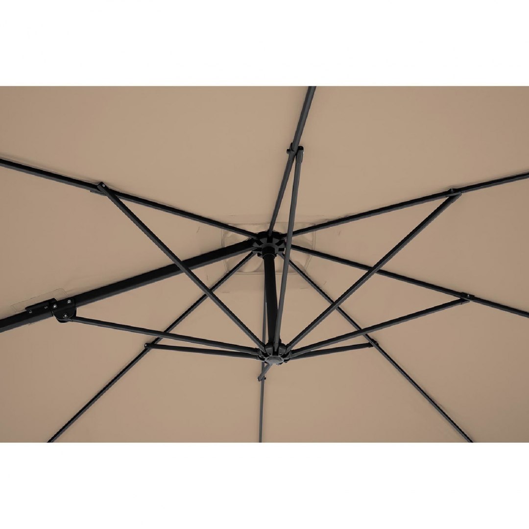 Parasol ogrodowy boczny na wysięgniku kwadratowy 250 x 250 cm beżowy UNIPRODO Parasol ogrodowy boczny na wysięgniku kwadratowy 250 x 250 cm beżowy UNIPRODO